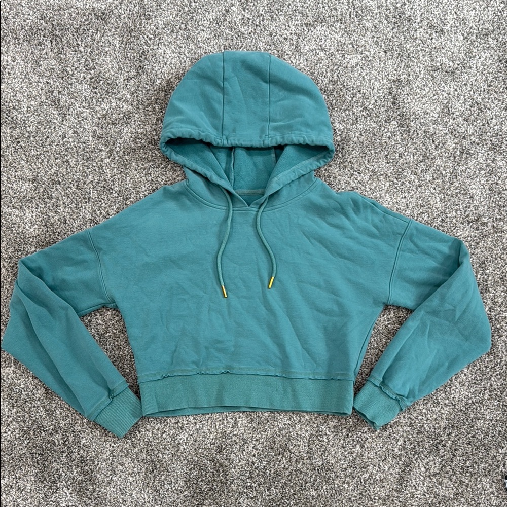 J80Fit Teal Cropped Hoodie ~ Women's Size Small